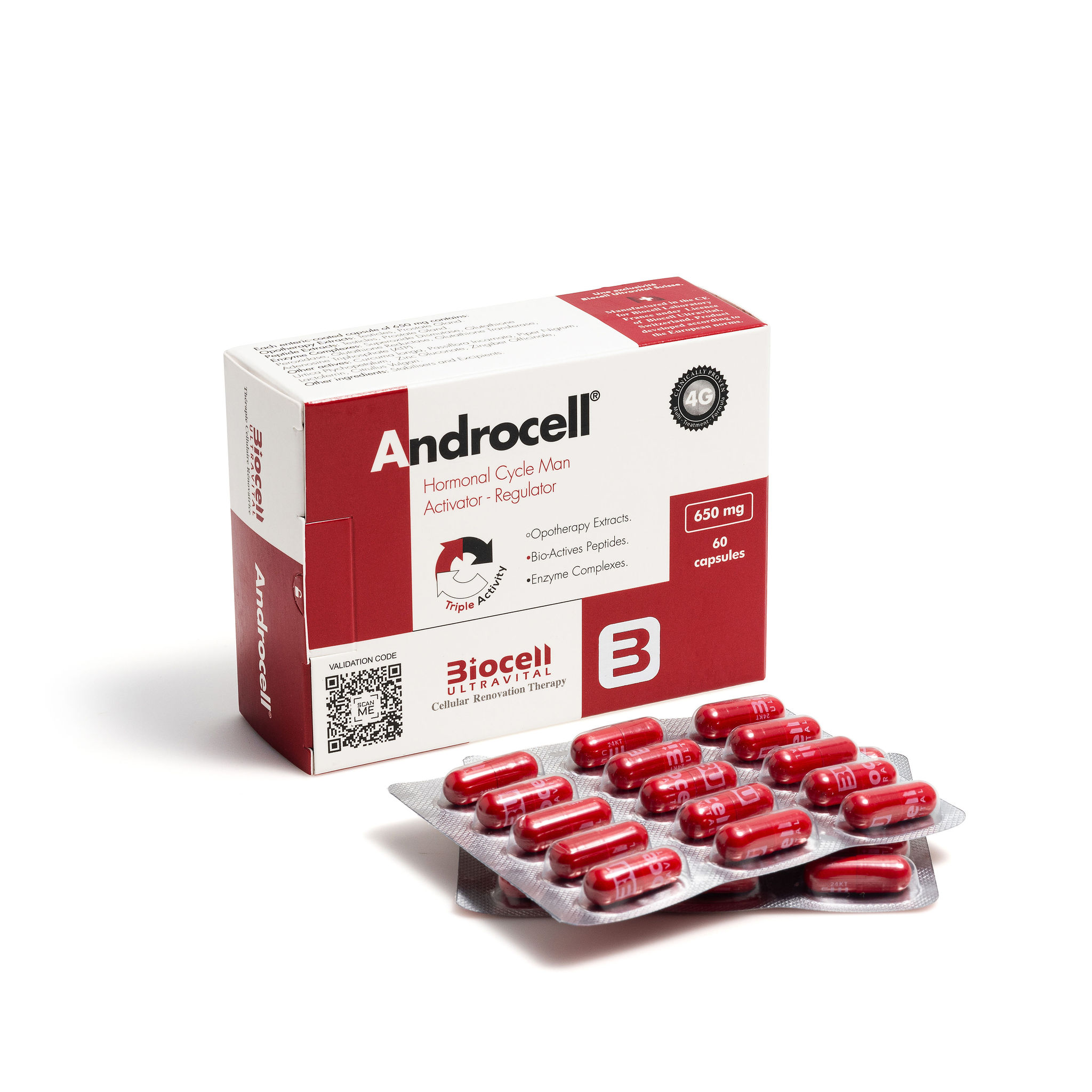 Androcell ® 4G packaging and product